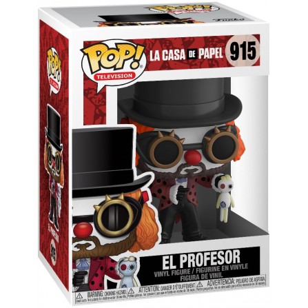 Funko POP! Television 915: 	La Casa de Papel - El Profesor (Clown) Vinyl Figure